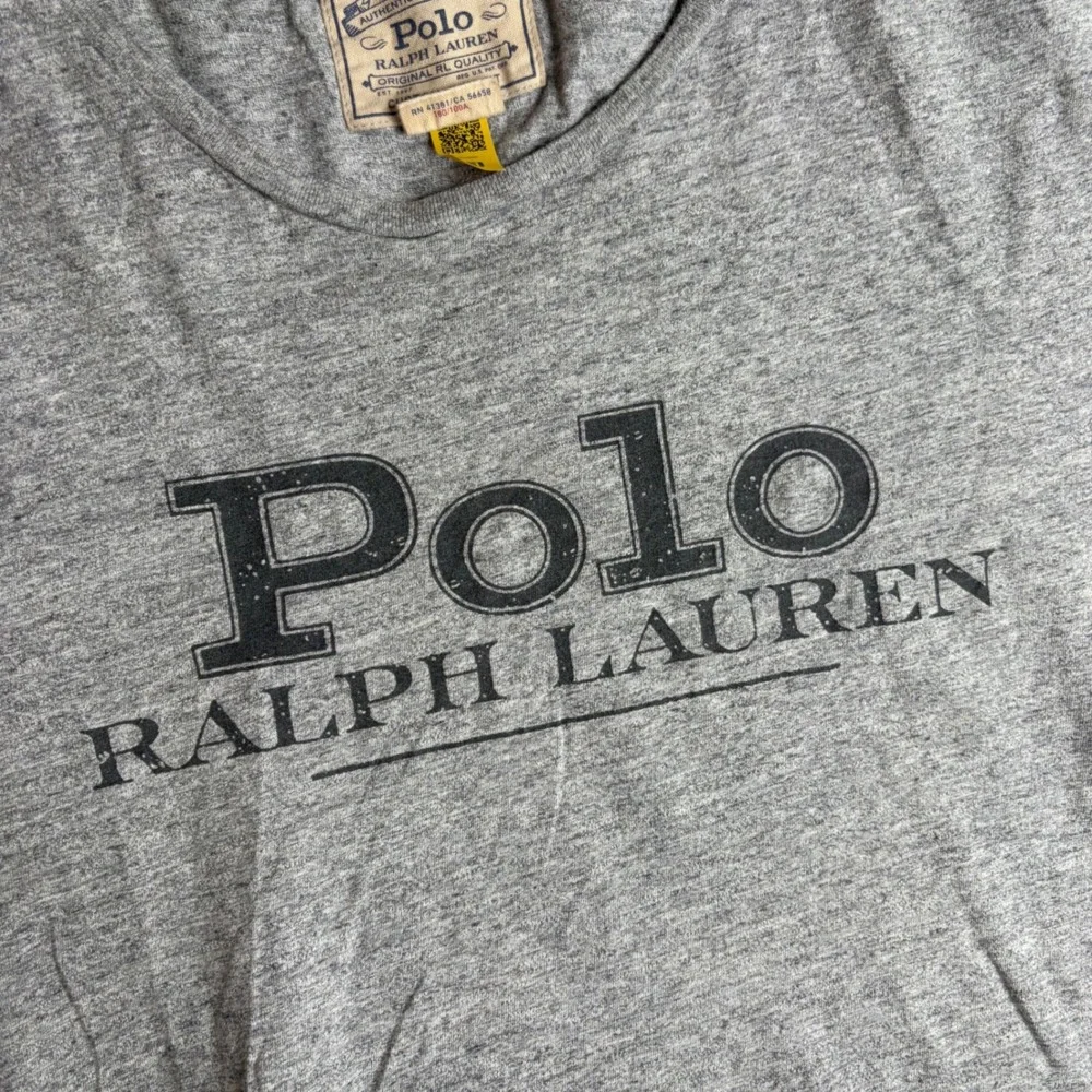 Polo Ralph Lauren Mens Grey Custom Slim Fit Graphic T-Shirt Size L